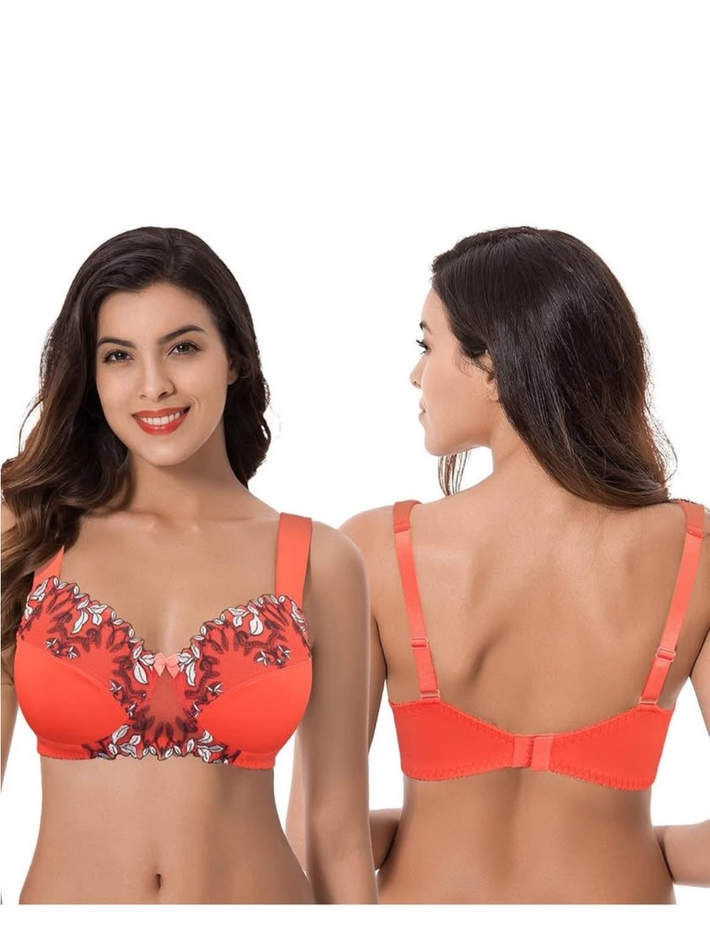 Coral Embroidered Underwire Bra - Women Intimates
